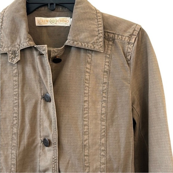 J Crew Military Style Summer Spring Fall Heritage Chino Belted Jacket - Picture 4 of 10